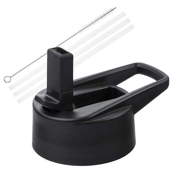 Straw Lid Compatible Water Bottle Lid with Wide Mouth, Flip Straw Set