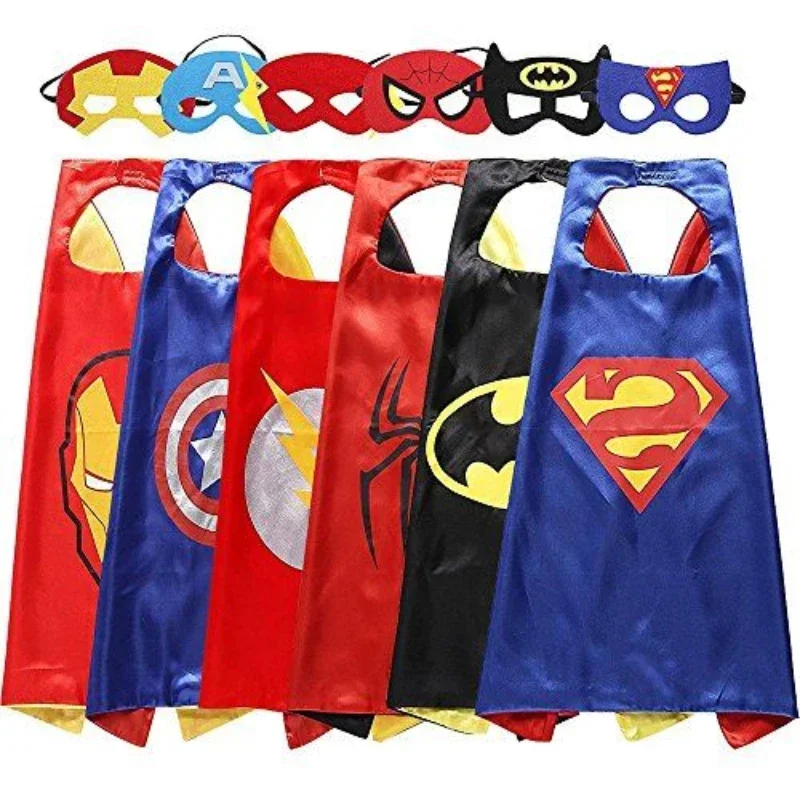 AliExpress - Super héros mascarade masque Cape Cape Anime Spider Man Batman Cape Action Captain America Figure jouets Cosplay enfant cadeaux de fête
