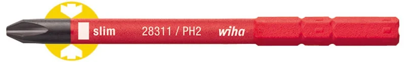 Wiha slimBit 34584 Bits PH, 75 mm, 1000 V PH2x75 mm, Maskintilbehør & forbrugsvarer