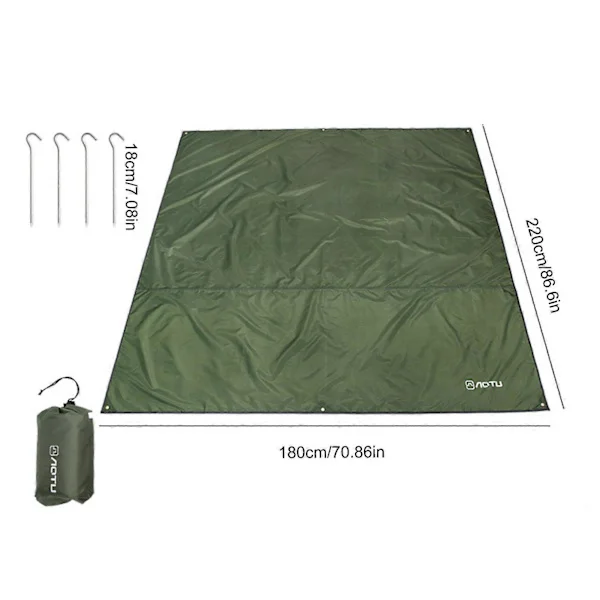 Regn Tarp Vanntett Camping Tarp Piknikmatte Bassengmatte Telt Regn Tarp For Camping Inkludert Telt Bakkeplugger Dropship