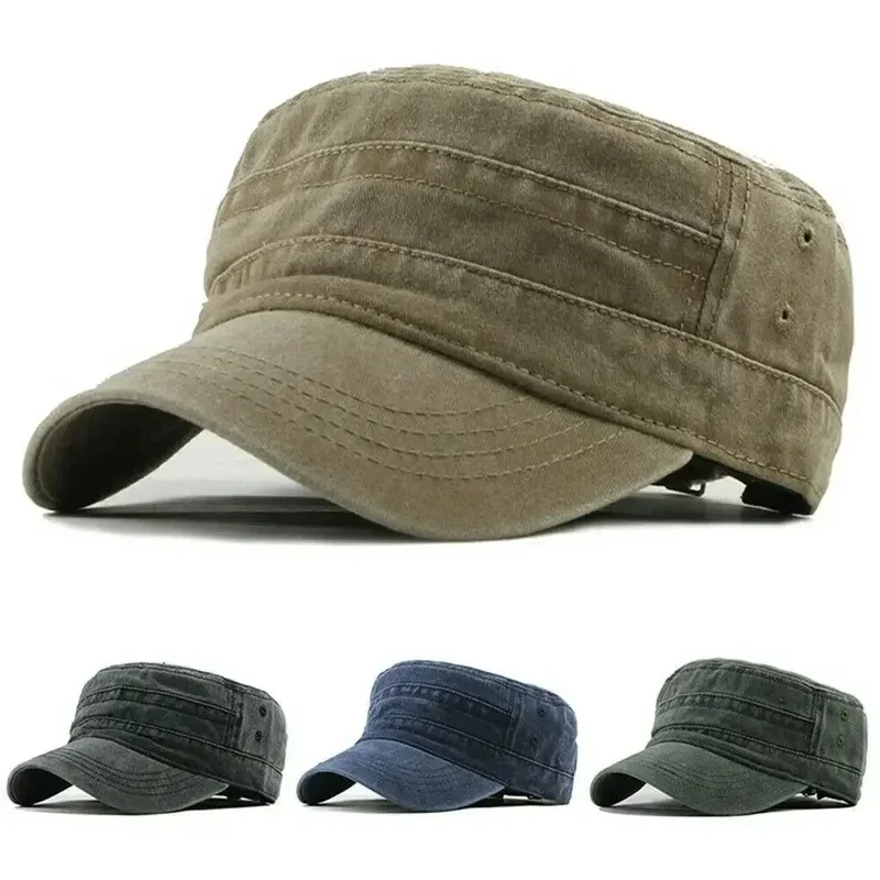 AliExpress - Grande tête homme grande taille pur coton armée faire vieille casquette plate en plein air casquette de Baseball casquette de pêche été 