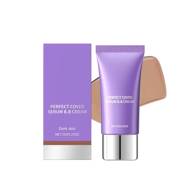 Fugtgivende BB-creme til dyb hudtone: Naturlig, let, fugtgivende, mat og gennemsigtig til fedtet og tør hud