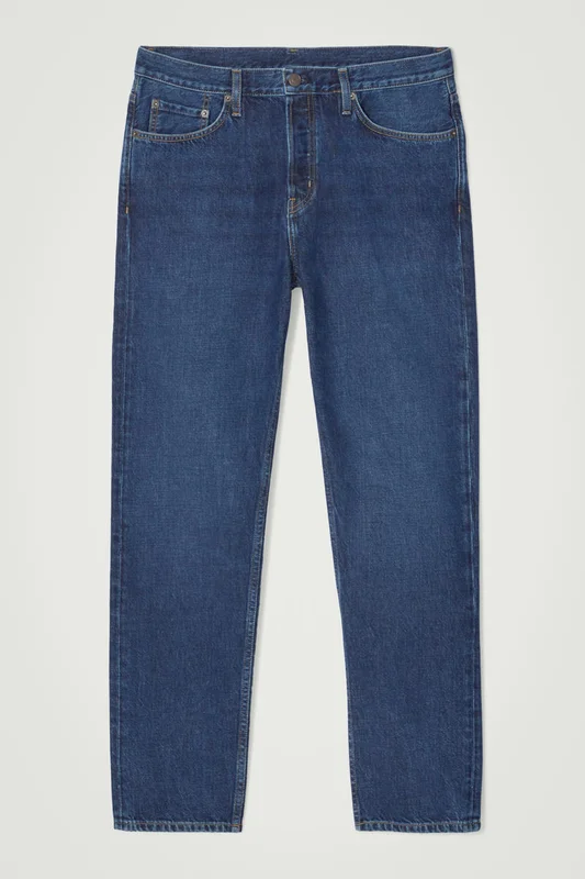 COS Men's Pillar Regular Fit Tapered Jeans in Blue