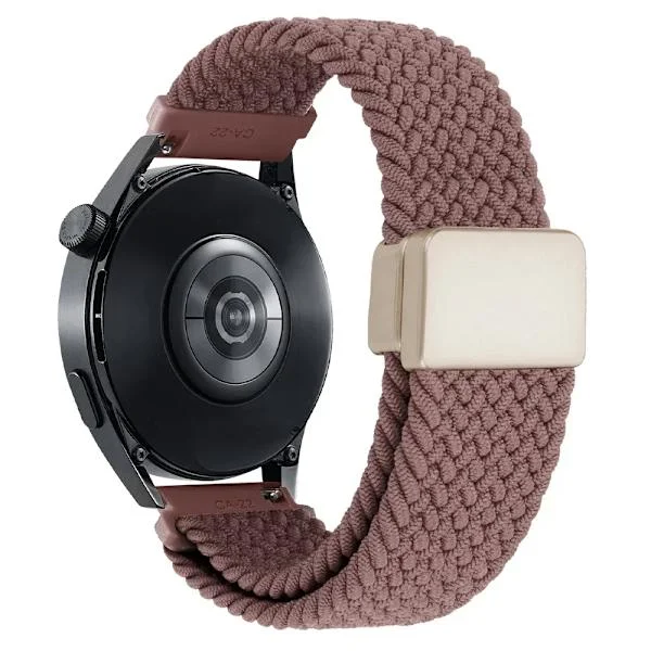 Kompatibel Garmin Forerunner 570 265 255 Nylonrem Garmin Venu 3 2 Vivoactive 6 5 Band 20 22mm Magnetiskt Spänne Klockarmband Djupt pulver 20mm