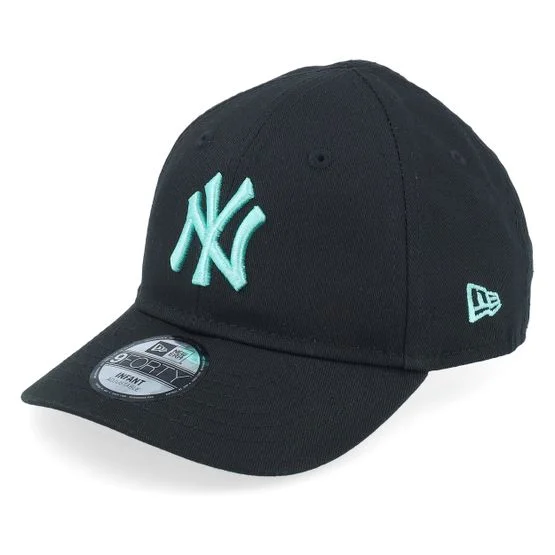 New Era - MLB Sort adjustable Kasket - Kids New York Yankees Infant League Essential 9FORTY Black/Ate Adjustable @ Hatstore