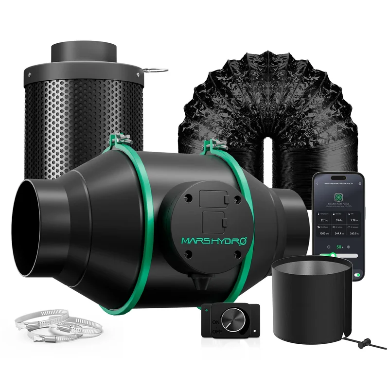 AliExpress - Mars Hydro 4''/6'' Smart Ifresh Inline Fan Ventilatie met Koolstoffilter voor Kweektent - Binnenplanten
