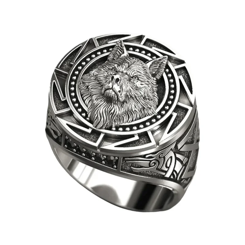 AliExpress - Bague en argent regardé 925 pour homme, totem de loup rétro, bague en argent thaïlandais, tête de loup Kokor
