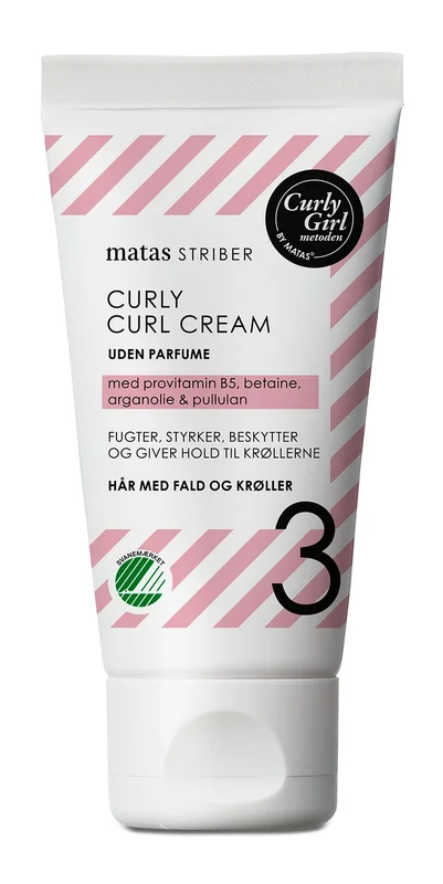 5 for 70,-, Matas Striber Curly Curl Cream Uden Parfume 40 ml, Hår, Hårstyling, Krøllet Hår
