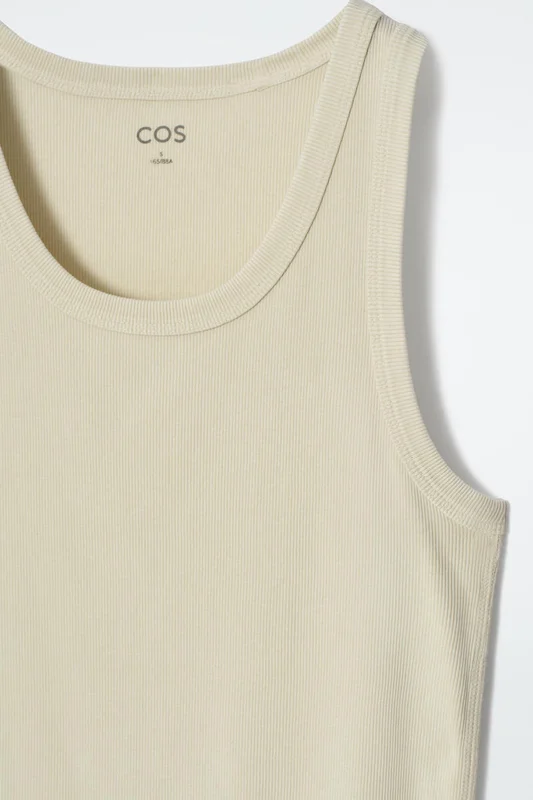 COS Ribbed Tank Top in Green - Women