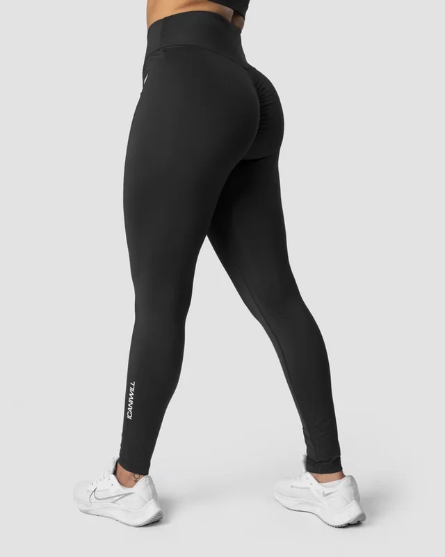 ICANIWILL - Scrunch Tights Black - Treningstights - Dame - ICIW