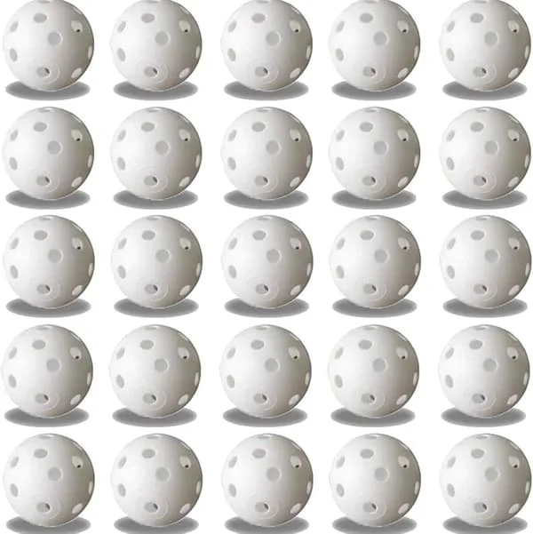 25 st Övningsgolfbollar Flight Golfbollar Ihåliga Plast Golf Träningsbollar Luftflöde Golfbollar För Svingträning Driving Range hemma