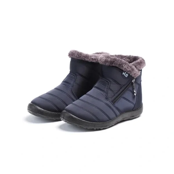 Women's Winter Warm Ankle Snow Boots Slip-on Zipper Outdoor Hiking
