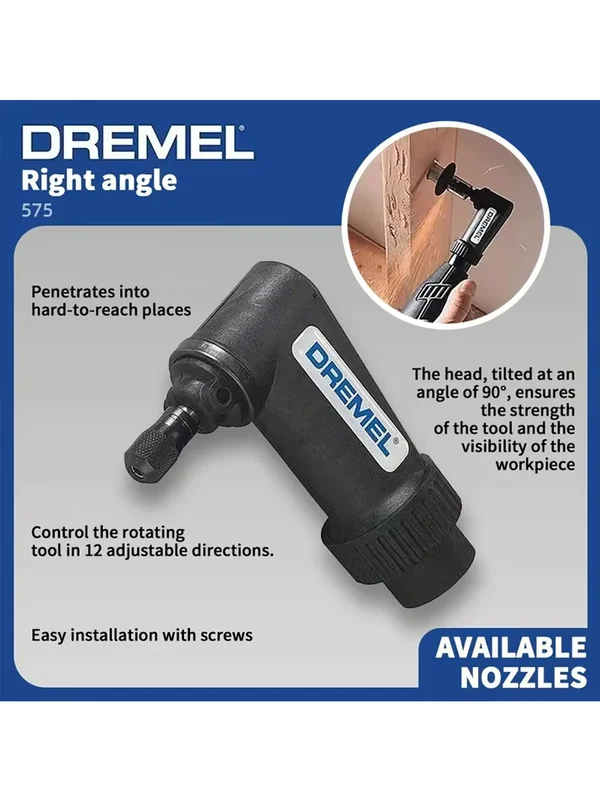 AliExpress - Adaptateur d'angle droit Dremel 575 compatible avec les kits de meuleuses électriques Dremel 4000, 3000, 8200, 275 et accessoires 