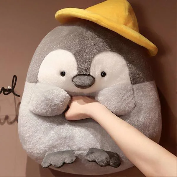 Kawaii Pingvin Plysjleker Realistiske Utstoppede Dukker Nydelig Myk Plysjpute Putepute Plysjdukke For Barn Bursdag Barn Lue