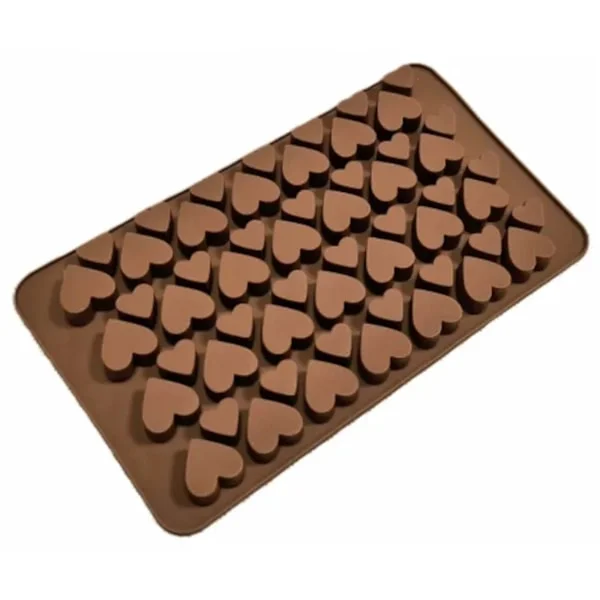 Silikoneform Blandede Hjerter – Til Chokolade, Praliner & Dessert