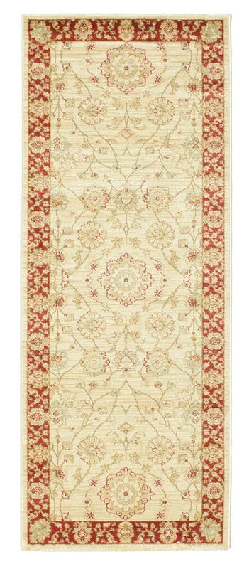 Small Farahan Ziegler Rug - Beige/Red 80X200 Classic Style