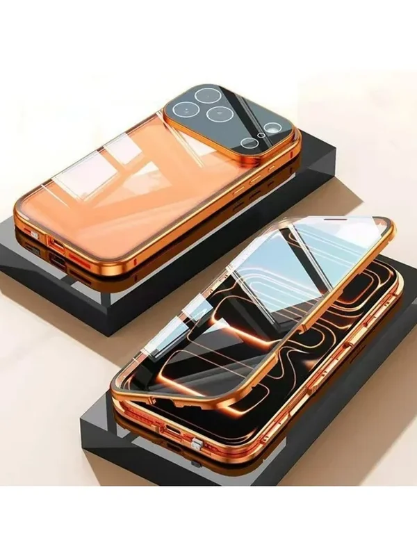 AliExpress - Magnétique double face 360° ° Étui de protection en verre pour iPhone 17 16 15 14 Plus 12 13 Mini 11 Pro Max 16E, protecteur d'objectif, 