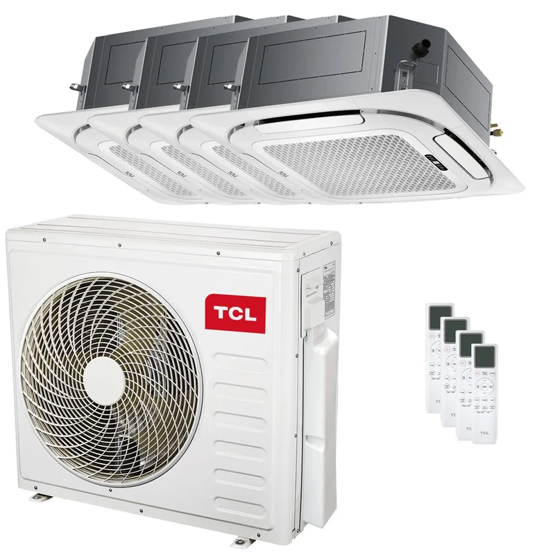 Condizionatore Tcl Cassetta 4 Vie Serie S Quadri Split 12000 12000 12000 18000 Btu Inverter a Wifi Unita Esterna 12 2 Kw