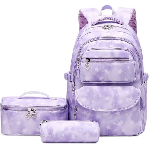 School Backpacks for Girls, 3 Pieces with Thermal Pencil Case, 24 Liter School Backpack for Primary and Secondary School, School Backpack for Girls