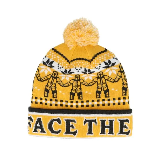 The North Face - Kids Ski Tuke Yellow Pom Pom Yellow Beanie - @ Hatstore