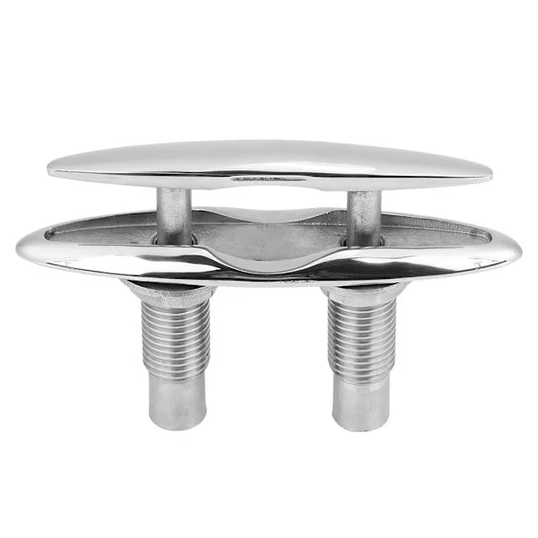 6" Boat Ship Mooring Dock Neat Cleat 316 Stainless Steel Double Deck Push Pull Cable Bolt