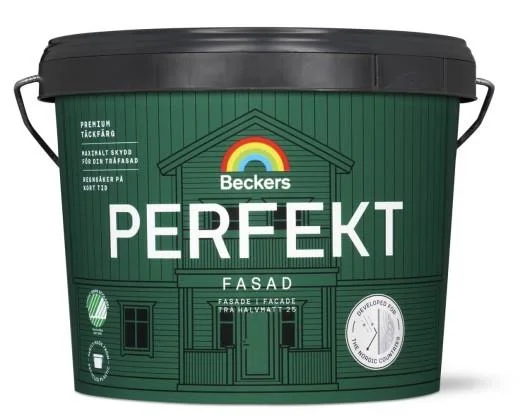 Beckers Fasadfärg, Perfekt Fasad halvmatt, 1L, Vit, Färg & tapeter