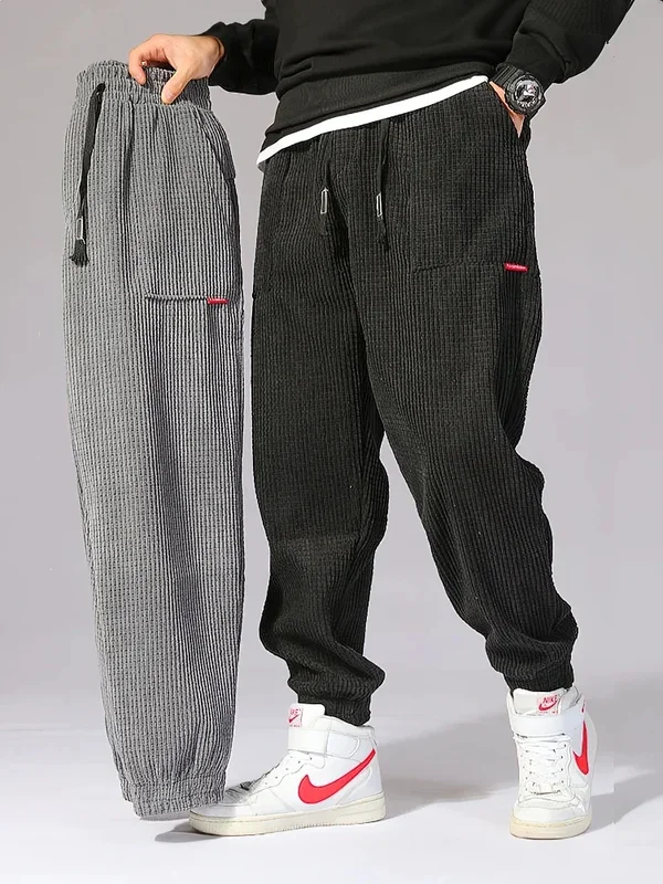 AliExpress - Baggy Cord Jogger Hosen Männer Tech Fleece Jogginghose Mann Herbst Winter Casual Harem Hosen Männliche Sport Thermische Hosen