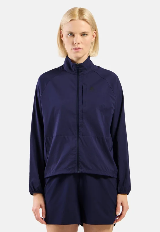 Odlo Women's Zeroweight Running Jacket, XL, blue
