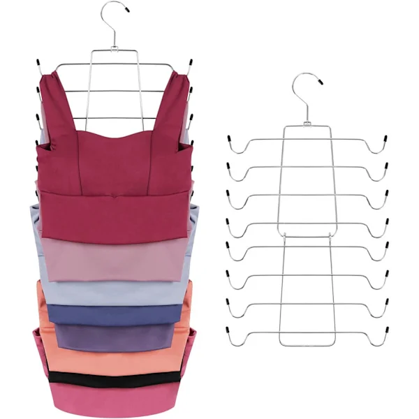 2-pakning Tank Top Henger Plassbesparende BH-henger Sklisikker Hengende Sports-BH-holder Skaporganisering og oppbevaring for Camisoles Tank Tops BH-er