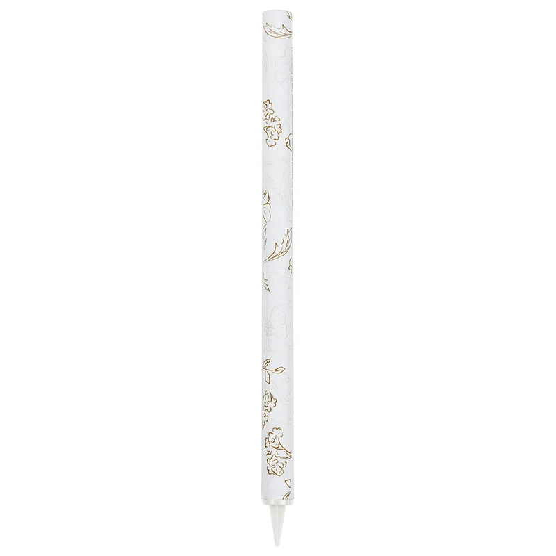 Isfakkel Blomster Hvit/Gull 25 cm