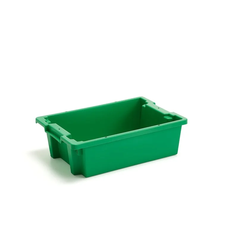 Plastic box SPENCE, stackable, 600x400x180 mm, 30 L, green