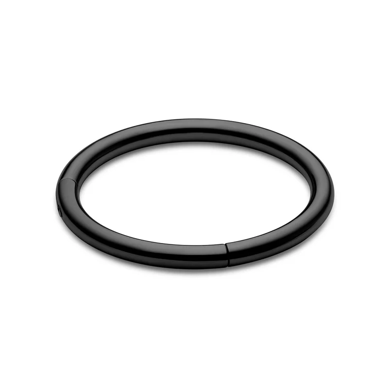 Piercing ad anello da 7 mm in titanio nero per uomini - Gioielli per piercing all'orecchio