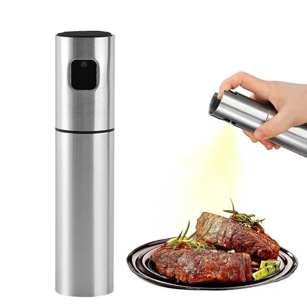 Oljespruta Matlagningsoljesprayflaska Oljedispenser i rostfritt stål Atomizer Matlagningsgrill Oljespruta (100ML)
