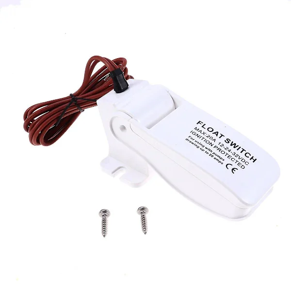 12v automatisk elektrisk båtmotor länspump flottörbrytare vattennivå regulator flödesgivare brytare flottörbrytare A05-202001 vit (M,)