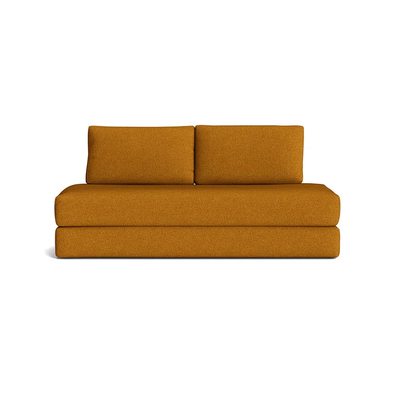Fold 3 personers sovesofa - Bouclé Gul - 202,5x81x88 - Sofa, sovesofa