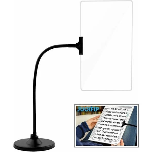 4x Förstoringsglas med stativ 215x135x1,5(mm) Flexibel svanhals Fullsidig förstoring Stor förstoringsglas för läsning Förstoringsglas Synskadade äldre