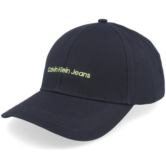 Calvin Klein - Black adjustable Czapka Z Daszkiem - Institutional Cap Black Adjustable @ Hatstore