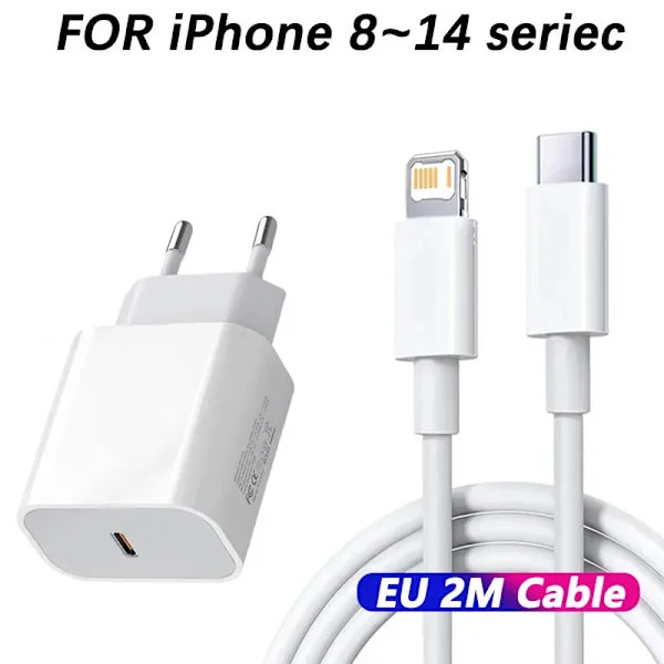 【BEMS】30W PD hurtiglading USB C-lader kompatibel med iPhone 16 15 14 8 7 Plus 13 12 11 Pro XS Max XR XS X USB Type C laderkabeltilbehør