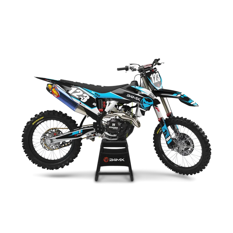 24MX Complete PRO KIT Decal Kit + Number Plate Decals - Suzuki DR-Z 125 2003-2024