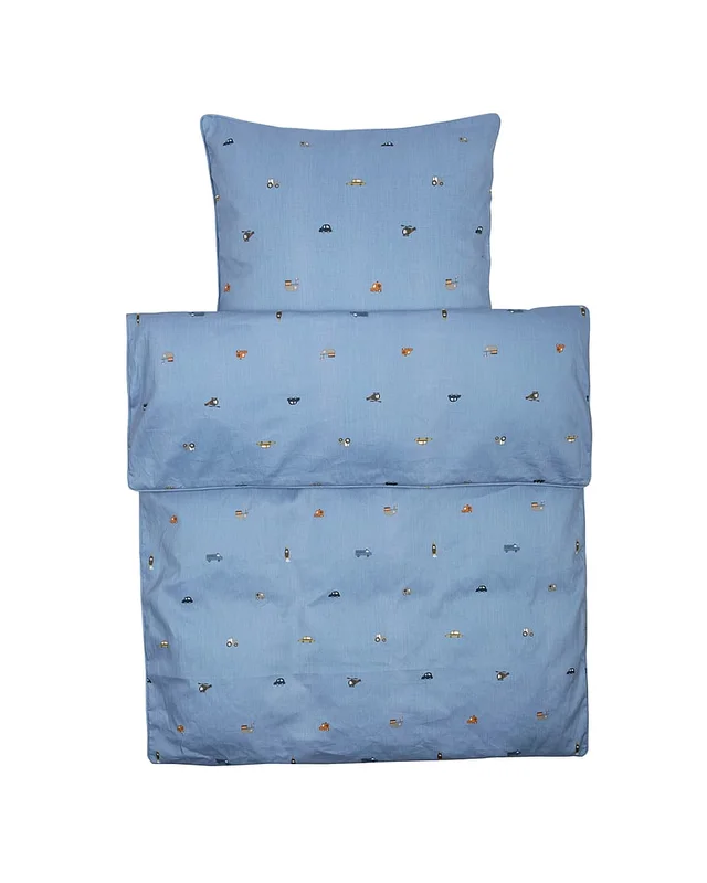 SMALLSTUFF Sengetøj Baby Maskiner 70 x 100, Børn & Forældre, Sengetøj, Dyner & Puder, Sengetøj