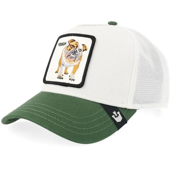 Goorin Bros. - Weiss trucker Cap - Premium Bulldog Platinum Trucker @ Hatstore - Weiss/Grün - One Size - Baumwolle