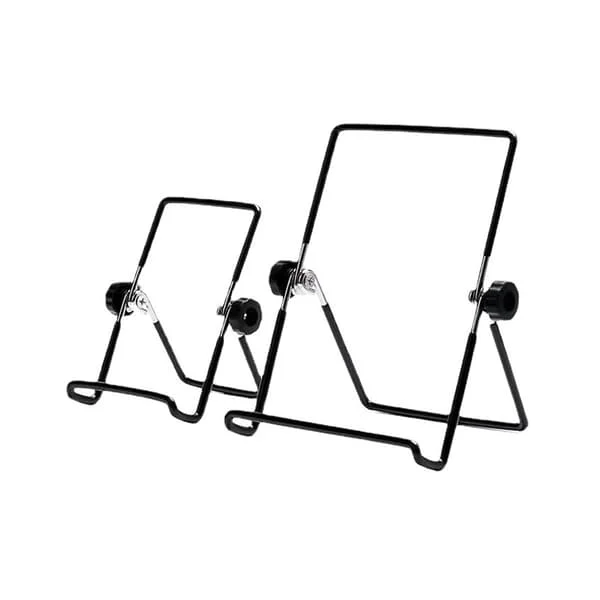 Adjustable Tablet Stand, Non-Slip Foldable Stand for Tablets, iPads, Samsung Screens, Photo Frames and Photos (Large and Small Black)