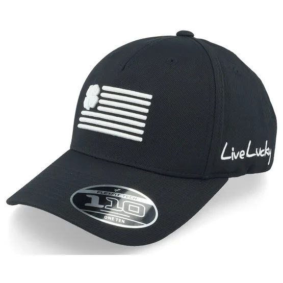 Black Clover - Zwart adjustable Cap - Clover Nation White Black Adjustable @ Hatstore