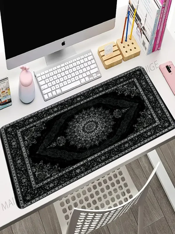 AliExpress - Neue schwarze Perserteppich Mysterious Retro Mauspad Pc Gamer Mousepad Gummi Mauspad Gaming Tastatur Pads Büro Schreibtisch Matte