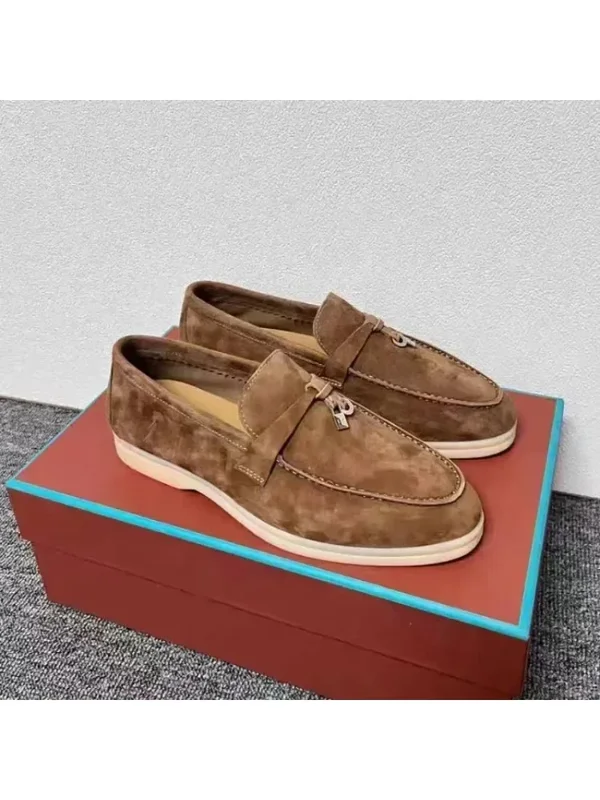 AliExpress - High-End Comfortable Versatile Leisure Shoes Casual Couple's Shoes Soft Genuine Leather Slip-On One-Step Shoes Summer Shoes