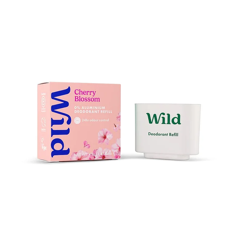 Spar 20% • Køb 2, Wild Deodorant Refill Cherry Blossom, Parfumer & Dufte, Parfumer & Dufte, Deodorant