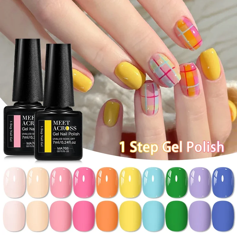 AliExpress - 1-Schritt-Gel-Nagellack 3-in-1 Gel-Nagellack Nail Art Soak-Off LED UV Gel-Nagellacke Kein Basis- und Überlack erforderlich Gel-