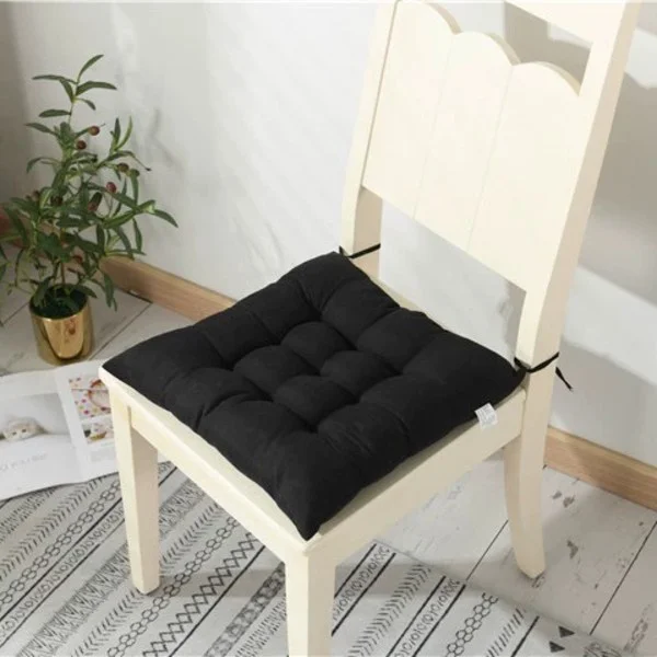 4-pack Soft Chair Cushions, Chair Pads with Ties, Dining Chair Cushions for Garden Patio Kitchen Dining Room (40x40cm)