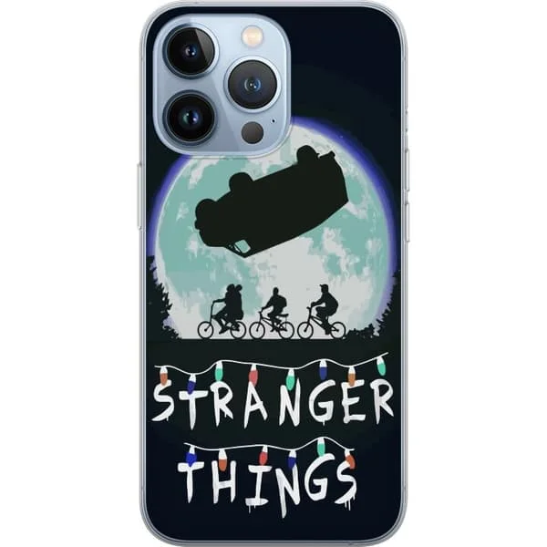 Kompatibelt Mobilskal till Apple iPhone 13 Pro Stranger Things poster med cyklande barn och svävande bil mot fullmåne ikonisk scen inspirerad av seri