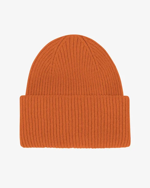 Merino Wool Hat - Burned Orange - Female - One Size - Sustainable material - Ethical production